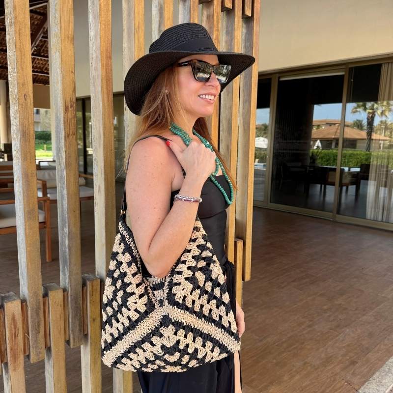 Bolsa de palha de praia