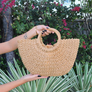 bolsa de palha natural