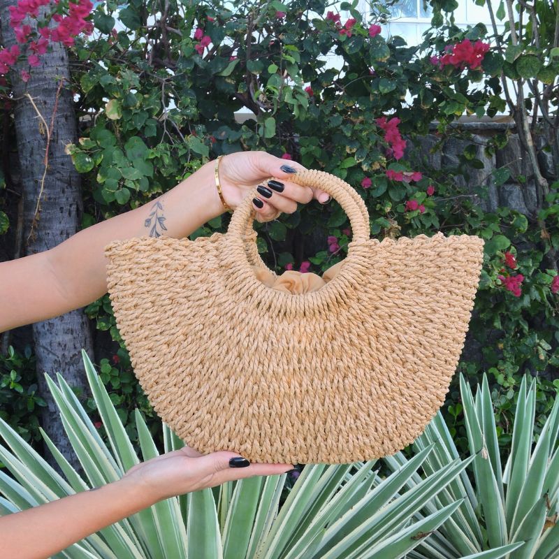 bolsa de palha natural