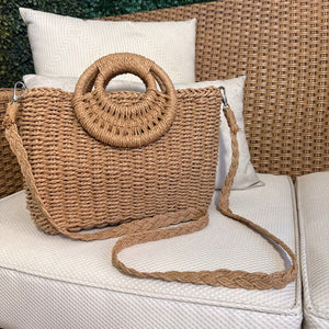 Bolsa de Praia Palha Trançada