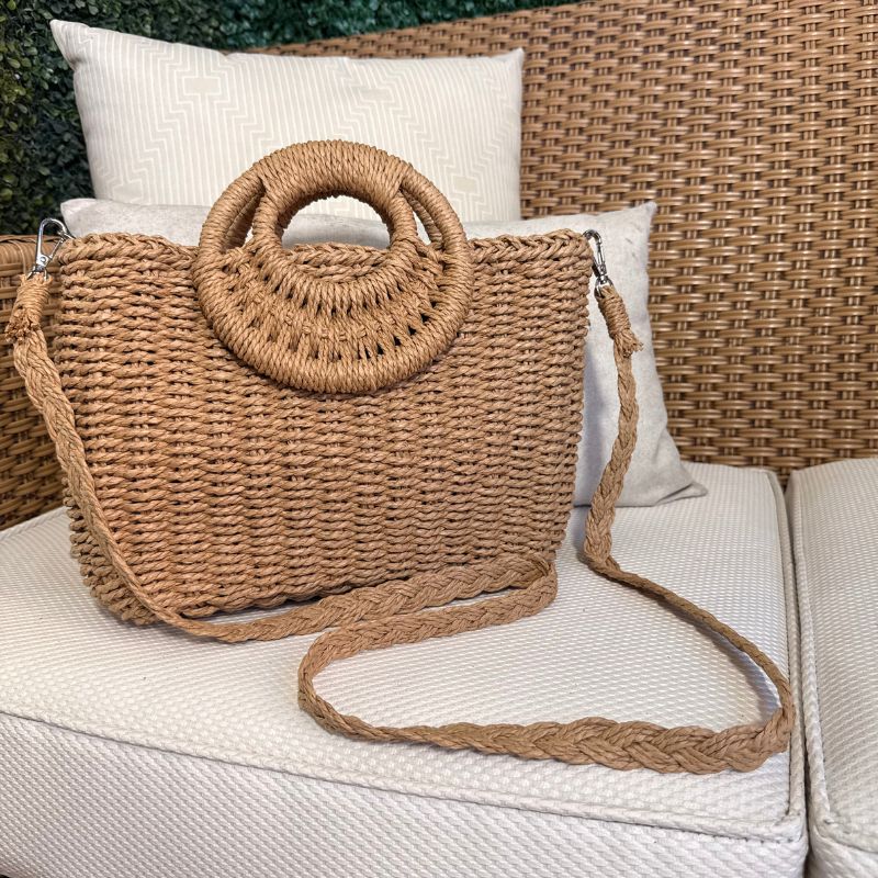 Bolsa de Praia Palha Trançada