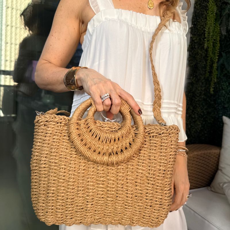 Bolsa de Praia Palha Cáqui