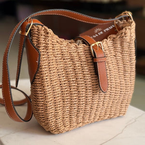 bolsa de palha natural estilo versatil