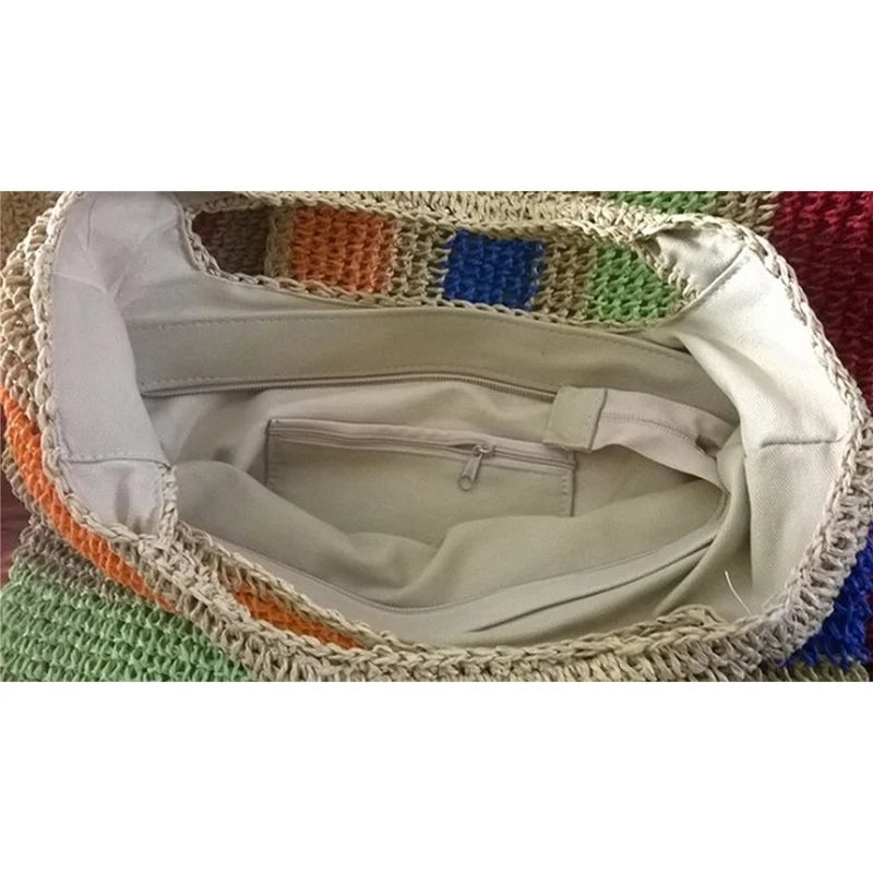 Bolsa de Praia em Linho Parte Interna