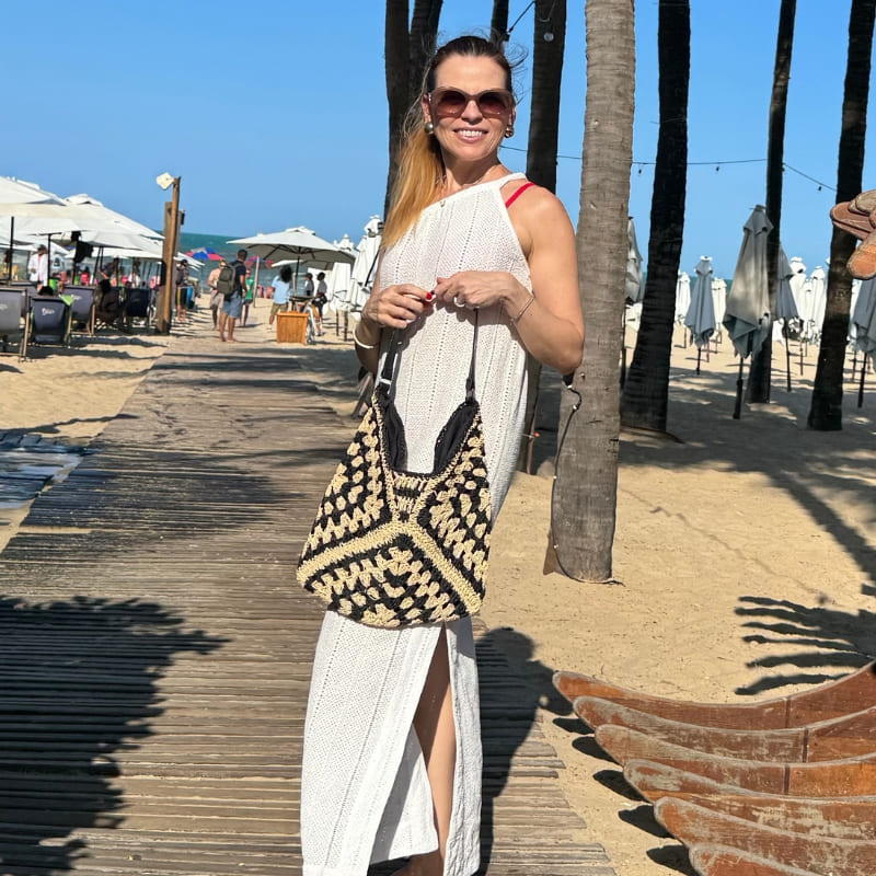 Bolsa de Crochê para Praia Bella – Elegância Artesanal