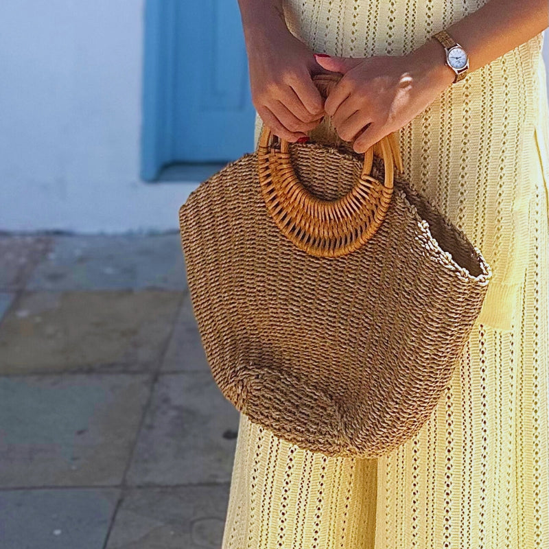 Bolsa de Palha Estilo Boho Luxo