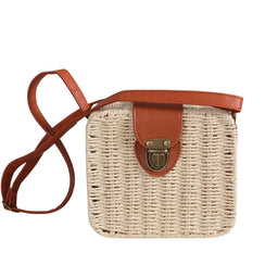 Bolsa de Praia Chique Retangular Bege – Elegância Natural