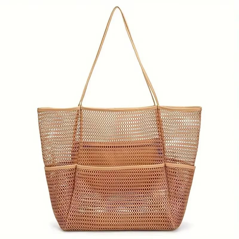 Bolsa de Praia Santorini – Espaçosa Caramelo