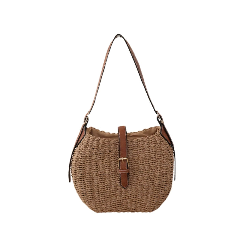 Bolsa de Praia Siena Palha Natural Cáqui