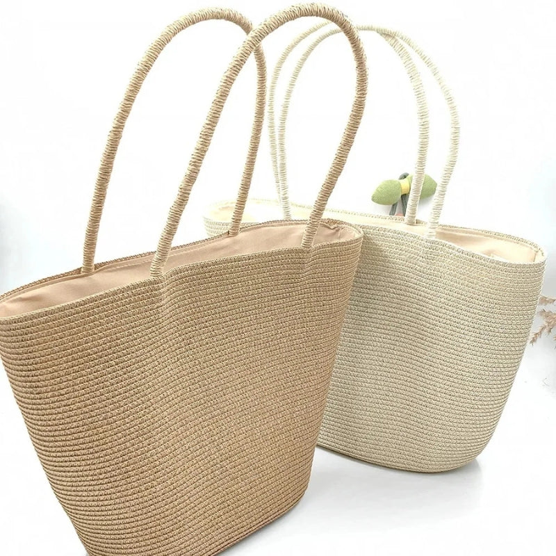 Bolsa de Praia de Palha Trançada Belleville