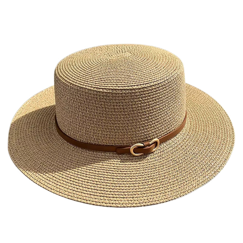 Chapéu Panamá Feminino de Palha Mirella Cáqui 