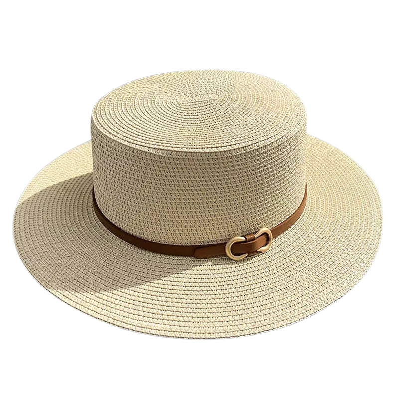 Chapéu Panamá Feminino de Palha Mirella Bege