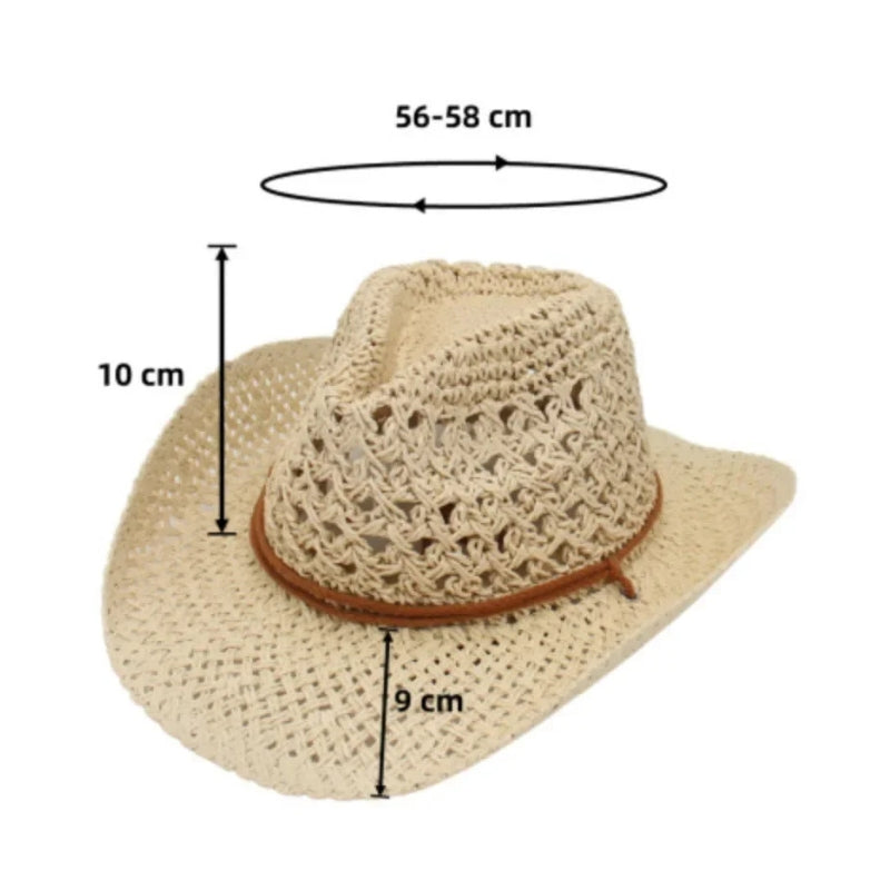 Chapéu de Palha Cowboy Medidas
