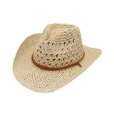 Chapéu de Palha Cowboy Vintage - Leve e com Proteção UV Bege