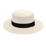 Chapéu de Praia Brisa Noir Branco - Elegância Clássica