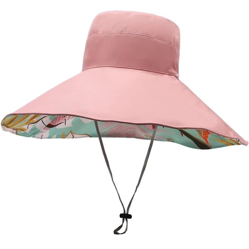 Chapéu de Sol Dupla Face Rosa – Elegância Respirável