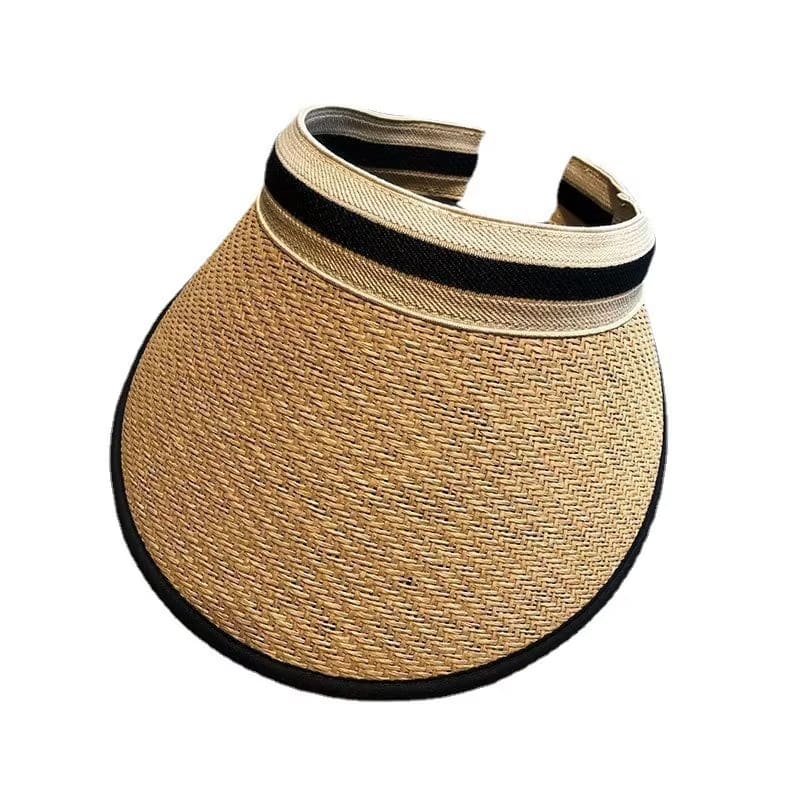 Viseira Feminina de Palha – Estilo e Proteção no Verão Cáqui