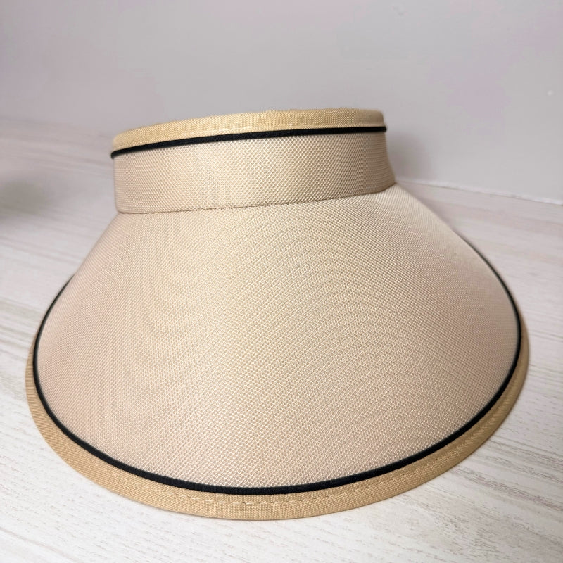 viseira bege feminina dobravel