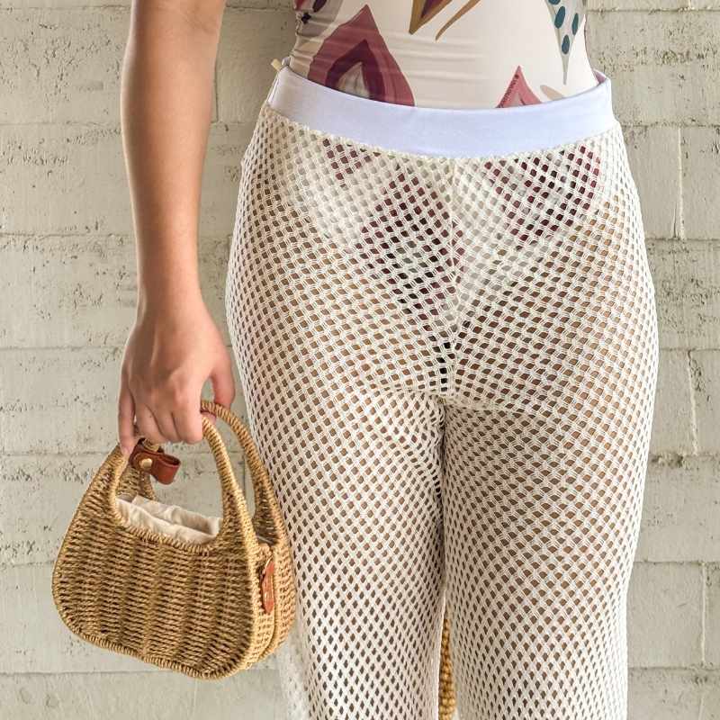 bolsa de palha de praia pequena