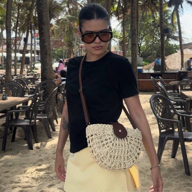 bolsa de palha de praia