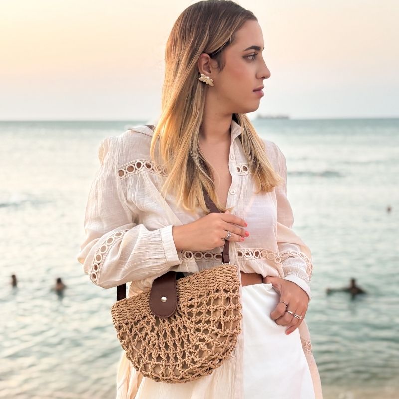 bolsa de palha trancada