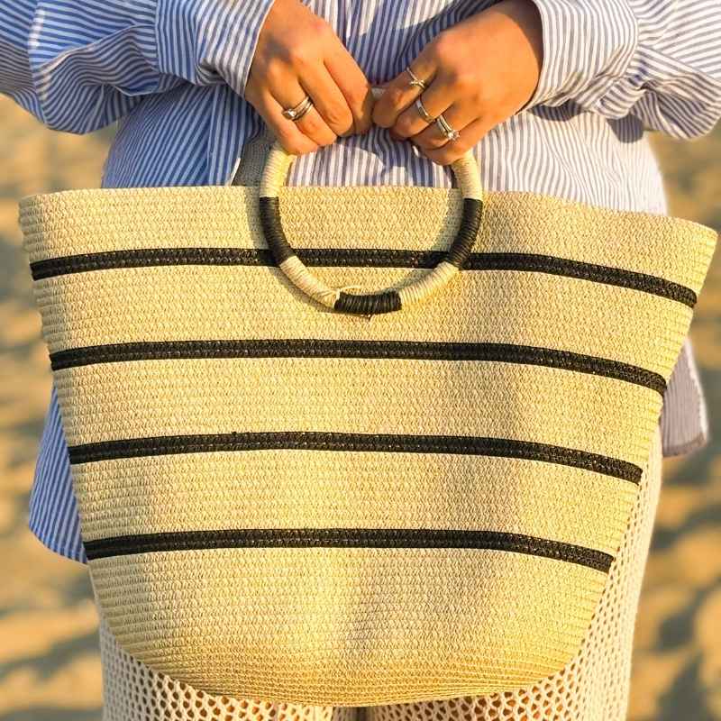 bolsa de palha de praia grande